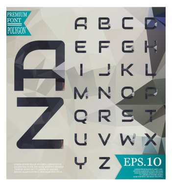 Yazı tipi düşük Poli geometrik desen arka plan, doku için