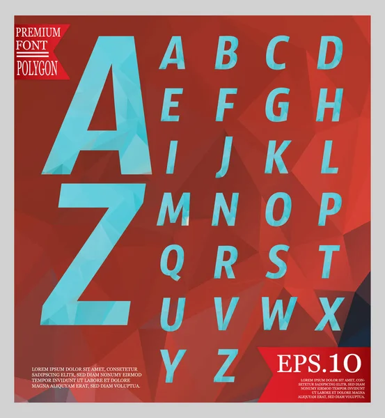 Yazı tipi düşük Poli tasarım stili alfabe çok renkli ve backgrou ayarla