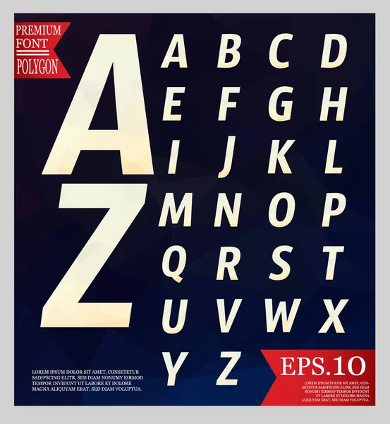 Yazı tipi düşük Poli Dizayn ve geometrik desen arka plan t