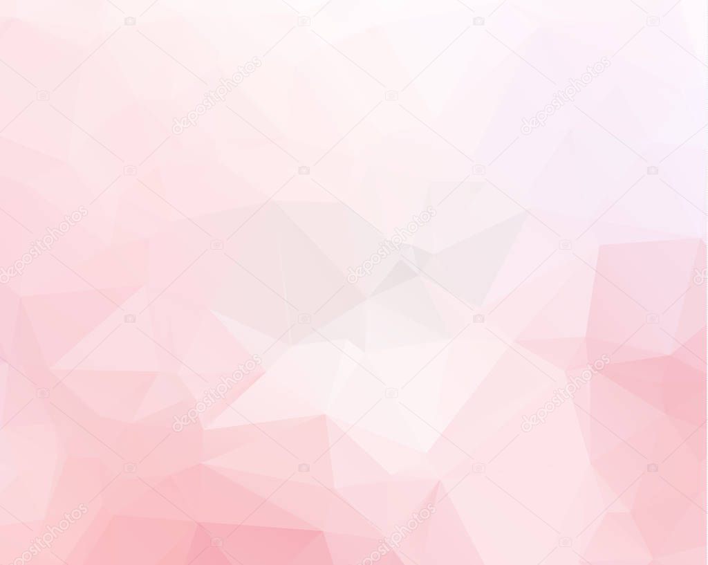 Pink triangle background design. Geometric background in Origami