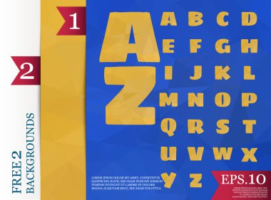 Çokgen kavramı vektör ve arka planlar tria düşük Poli alfabesine