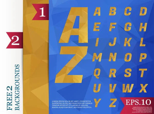 Kristal poligonal yazı tipi çizim ile. Arka plan dekoratif 