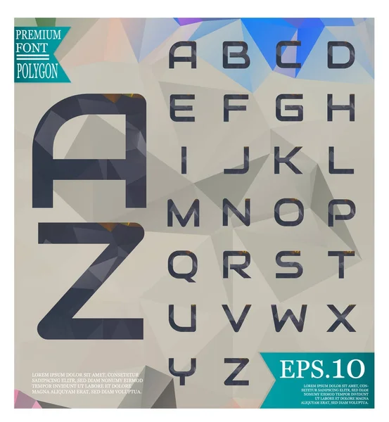 Çokgen alphabat vektör yazı tipi ve arka plan poligonal, soluk-