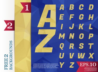 Kristal yazı tipi poligonal soyut geometrik arka planlar renk tam