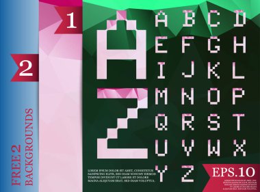  yazı tipi poligonal geometrik arka plan rengini triangles.ep tam