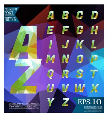 Yazı tipi lowpoly arka plan düşük Poli dokulu üçgen s