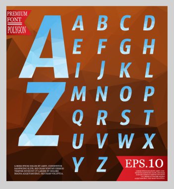 Yazı tipi düşük Poli Dizayn ve geometrik desen arka plan t