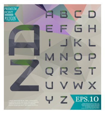 Yazı tipi düşük Poli geometrik desen arka plan, doku için