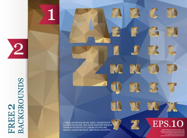 Çokgen kavramı vektör ve arka planlar tria düşük Poli alfabesine