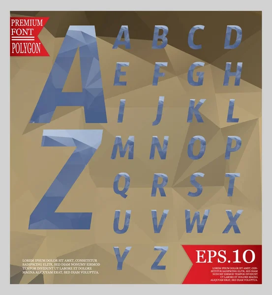 Yazı tipi düşük Poli ve arka plan tam renkli geometrik şekiller. Col