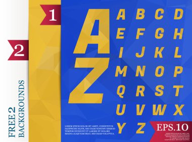 Kristal yazı tipi poligonal soyut geometrik arka planlar renk tam