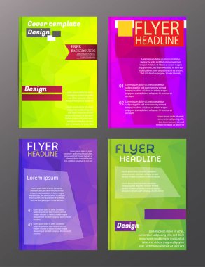Vektör broşür afiş tasarım düzeni şablonları. Soyut