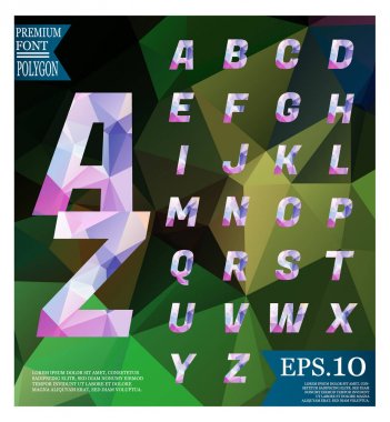 Yazı tipi lowpoly arka plan düşük Poli dokulu üçgen s