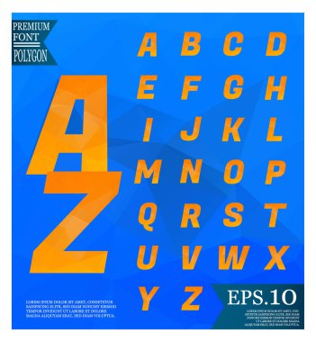 Yazı tipi tasarım lowpoly arka plan şablonları veya hafif b