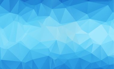 Mavi ışık çokgen mozaik renkli, vektör çizim, otobüs