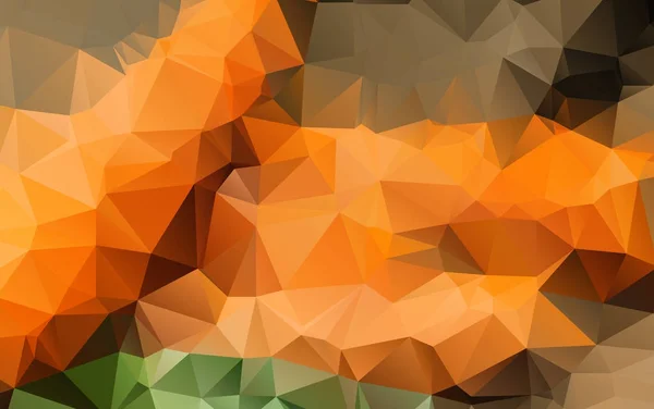 Illustration polygonale vectorielle orange clair, composée de tri — Image vectorielle