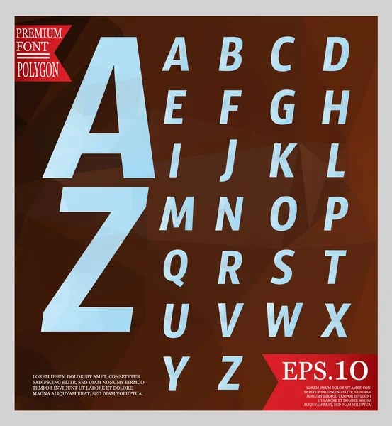 Yazı tipi düşük Poli tasarım stili alfabe çok renkli ve backgrou ayarla