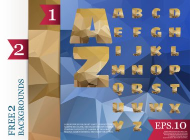 Çokgen kavramı vektör ve arka planlar tria düşük Poli alfabesine