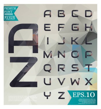 Yazı tipi düşük Poli geometrik desen arka plan, doku için