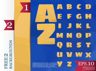 Çokgen kavramı vektör ve arka planlar tria düşük Poli alfabesine