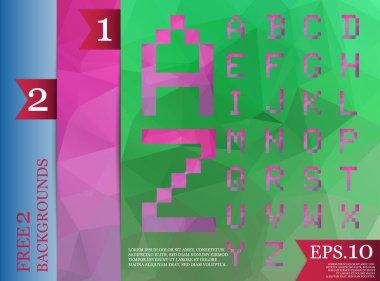  yazı tipi poligonal geometrik arka plan rengini triangles.ep tam