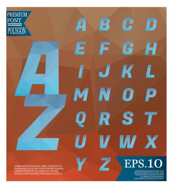 Yazı tipi düşük Poli arka planlar üzerinde tam geometrik sha renk desen