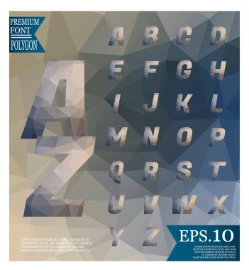 Yazı tipi lowpoly arka plan düşük Poli dokulu üçgen s