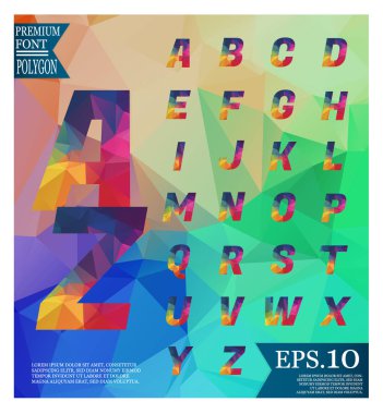 Yazı tipi lowpoly arka plan düşük Poli dokulu üçgen s