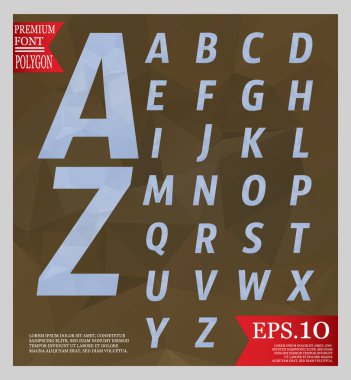 Yazı tipi düşük Poli Dizayn ve geometrik desen arka plan t