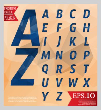 Yazı tipi düşük Poli Dizayn ve geometrik desen arka plan t
