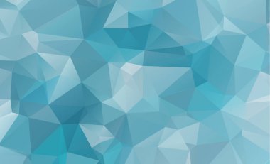 Mavi ışık çokgen mozaik renkli, vektör çizim, otobüs