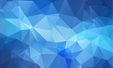 Mavi ışık çokgen düşük çokgen üçgen desen arka plan