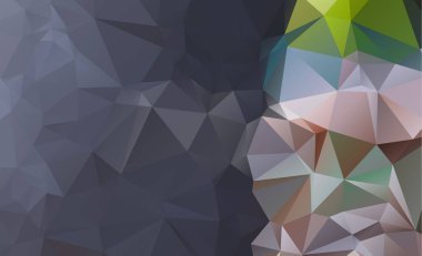 Siyah koyu poligonal düşük örnek. Geometrik Pattern.Repeating p