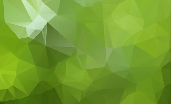 Abstraktes Grün, das aus Dreiecken besteht. geometrischer Hintergrund — Stockvektor