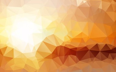 Hangi üçgen oluşur turuncu poligonal illüstrasyon, ışık.