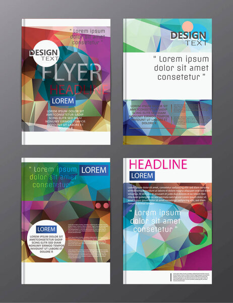 flyer design business annual report brochure template. cover pre