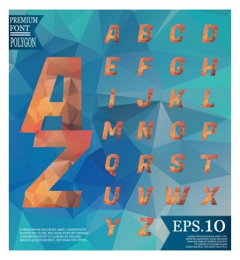 Yazı tipi lowpoly arka plan düşük Poli dokulu üçgen s
