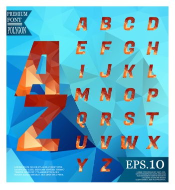 Yazı tipi lowpoly arka plan düşük Poli dokulu üçgen s