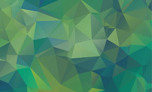 Abstraktes Grün, das aus Dreiecken besteht. geometrischer Hintergrund — Stockvektor