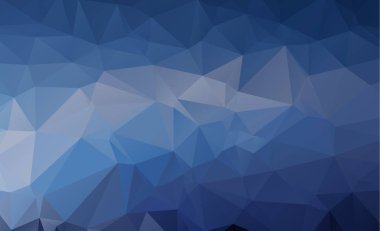 Mavi ışık çokgen düşük çokgen üçgen desen arka plan