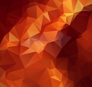 Hangi üçgen oluşur turuncu poligonal illüstrasyon, ışık.