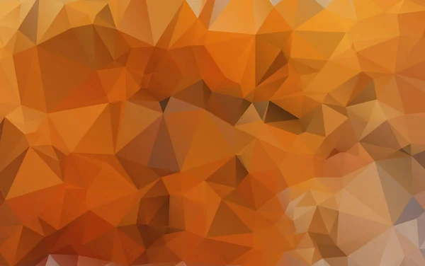 Illustration polygonale orange clair, composée de triangles . — Image vectorielle
