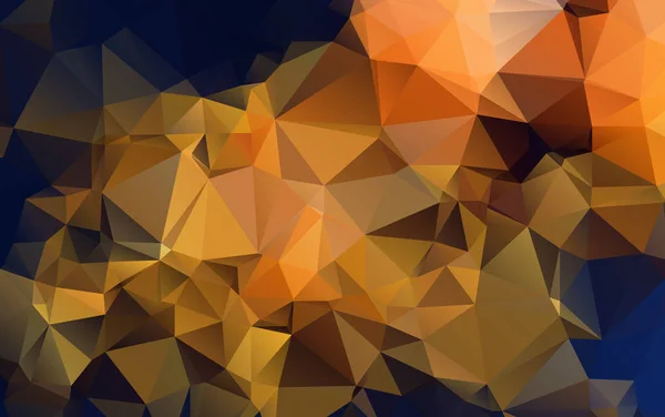Illustration polygonale orange clair, composée de triangles . — Image vectorielle