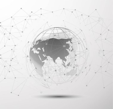 Genel ağ bağlantısı soyut Cloud Computing ve küresel Ne