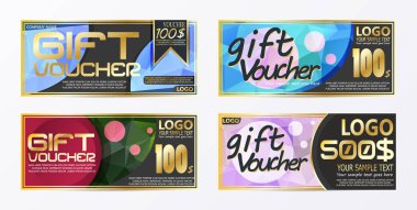 Hediye sertifikası fiş kupon kartı arka plan şablonu