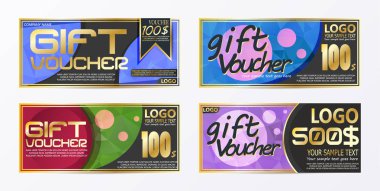 Hediye sertifikası fiş kupon kartı arka plan şablonu