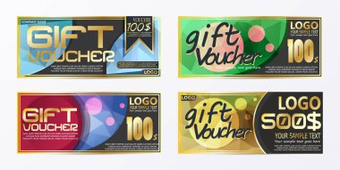 Hediye sertifikası fiş kupon kartı arka plan şablonu