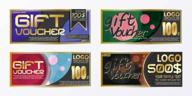 Hediye sertifikası fiş kupon kartı arka plan şablonu