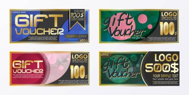 Hediye sertifikası fiş kupon kartı arka plan şablonu