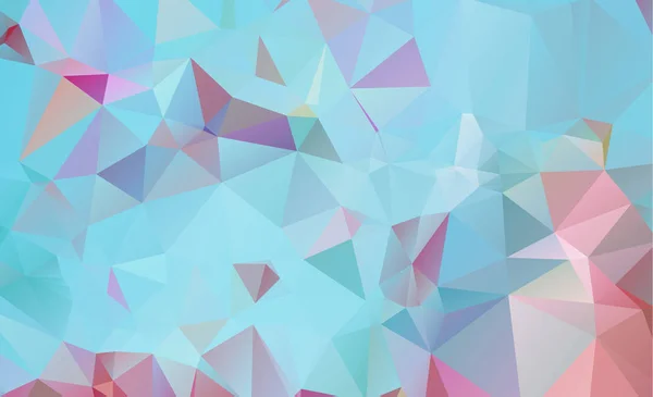 Blaues Licht polygonalen niedrigen Polygon-Dreieck-Muster Hintergrund — Stockvektor